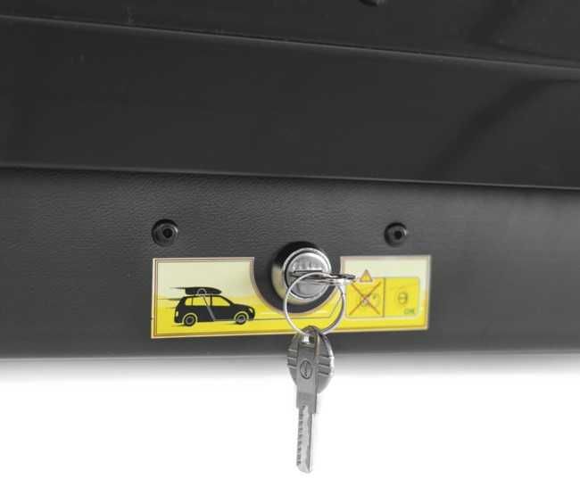 Автобокс багажник MENABO Starla black DUO 500l черен гланц