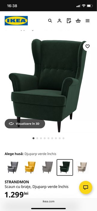 Vand fotoliu catifea, neutilizat