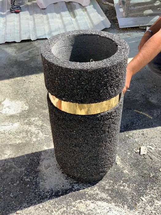 Skameyka urna chiqindi idish axlat idish savat idish kroshkali toshli