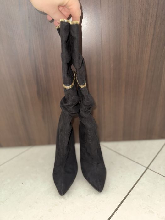 Cizme pana la genunchi cu toc 36