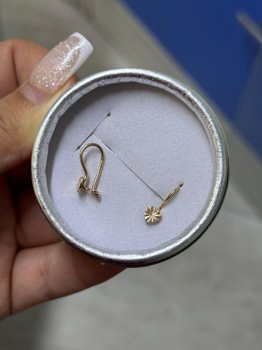 Золотые детские Серьги