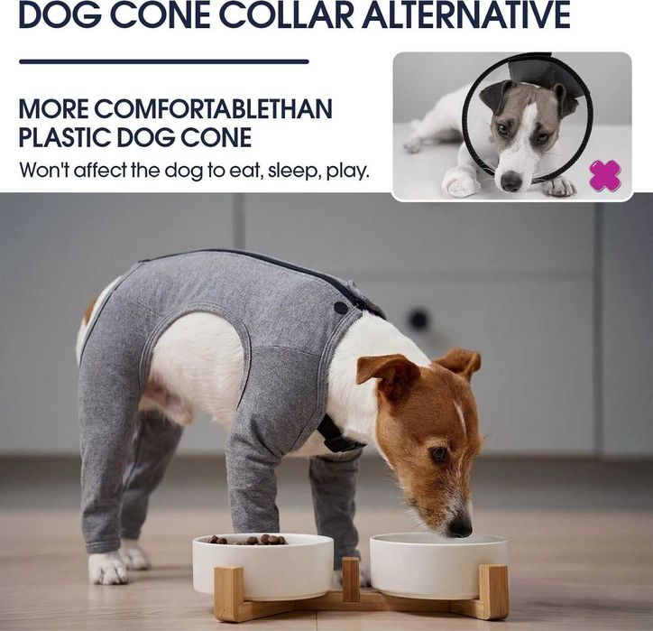 IECOii Костюм за възстановяване след операция за кучета с дълъг ръкав