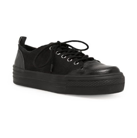 Tenisi dama, piele cu panza, MANGO, marimea 7,5