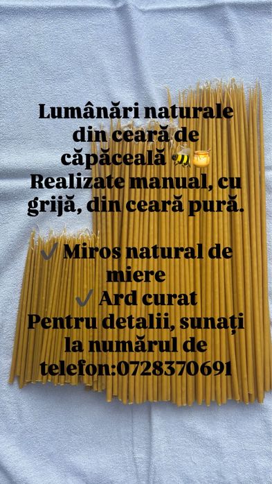 Lumanari din ceara naturala