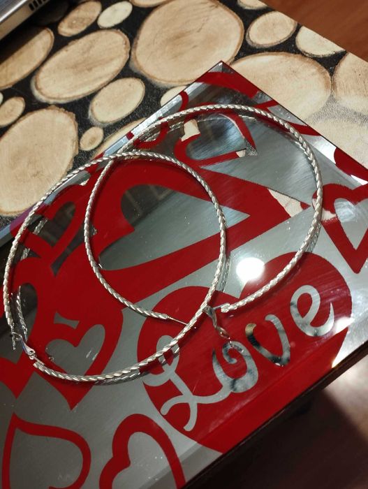 Дамски обеци, обици    големи халки   ф 10см, халки с камъни ф 6,5 см