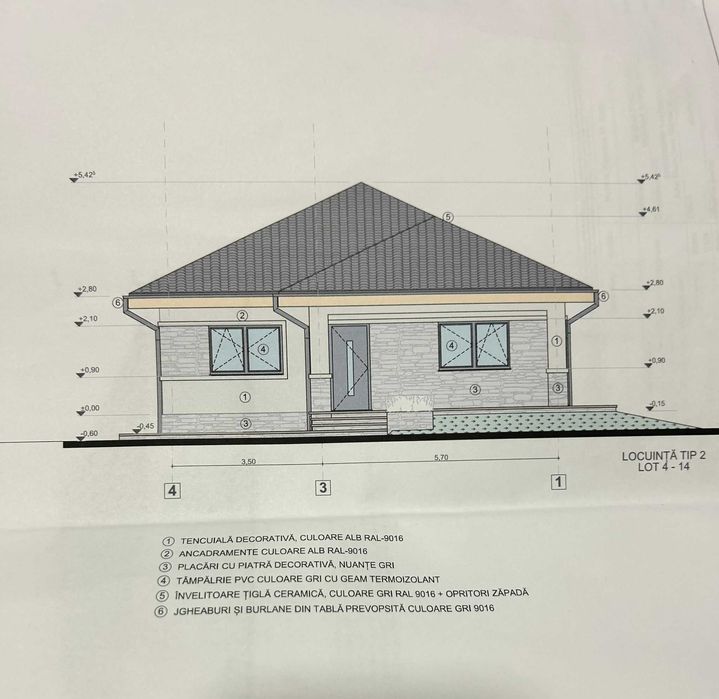 Casa la rosu in Rasnov. Brasov.