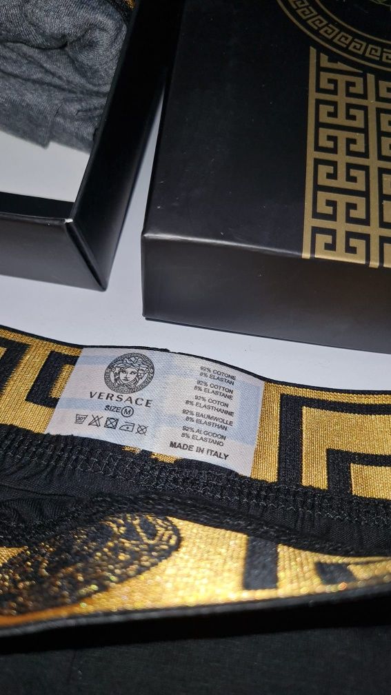 Boxeri bărbați Versace set 3 perechi calitate premium BUMBAC Banda Lat ...
