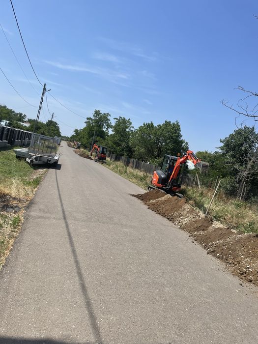 Servicii inchiriere miniexcavator sapaturi sant fundatii fose beci apa