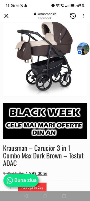 Vând cărucior marca krausam
