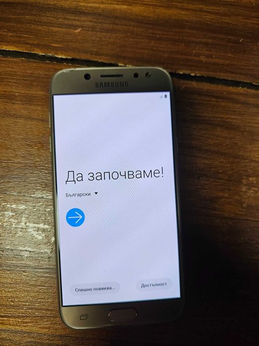 Телефон Samsung galaxy J5 16GB кутия зарядно кабел слушалки ТОП
