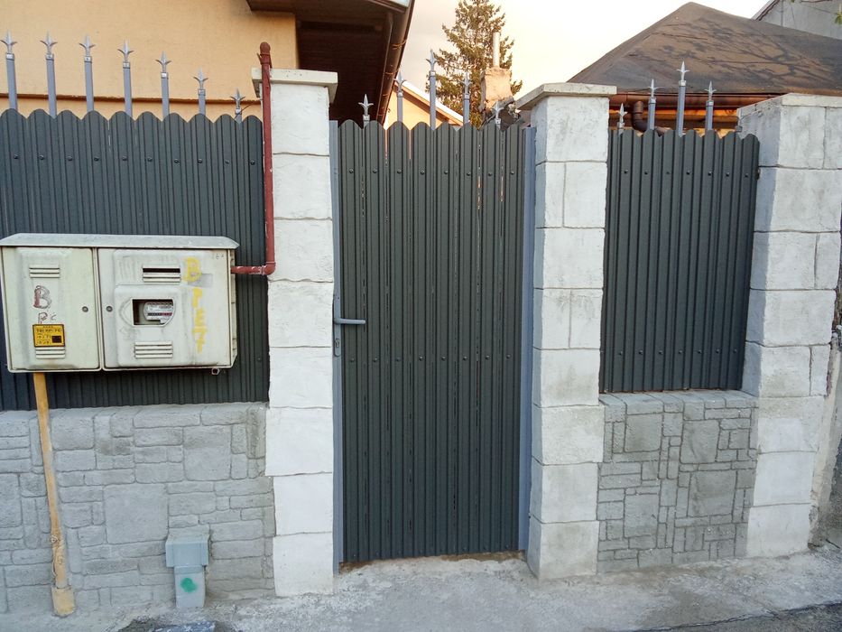 Garduri beciuri beton, fose, dulgherie, zidărie, tencuiala sculptată, amenajări beciur beton amprentat