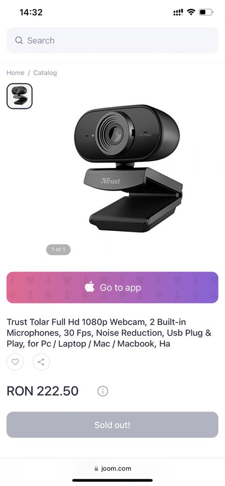  Tolar 1080p Full HD Webcam