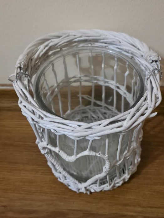 Стъклена ваза / поставка за свещи