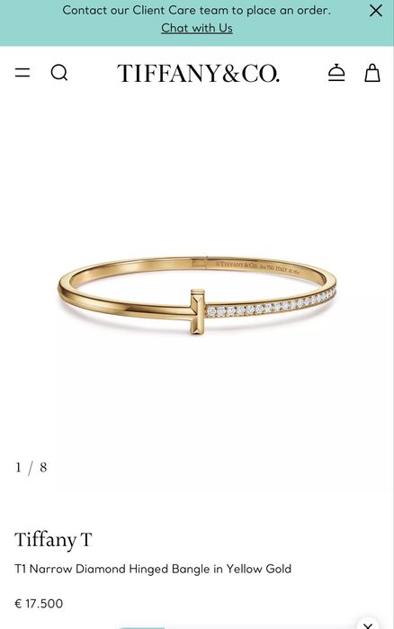 Tiffany & Co  гривна 18 карата