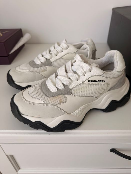 Оригинални кецове Dsquared естествена кожа