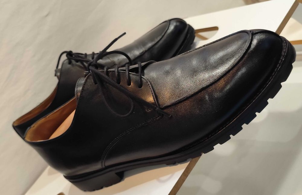 Pantofi derby 45 45.5 split toe KALMAN KALMAN piele naturala moale