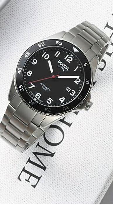 Ceas BOCCIA TITANIUM AUTOMATIC 3653-01 - Miyota 8215 , nou, cu acte și cutie originale.