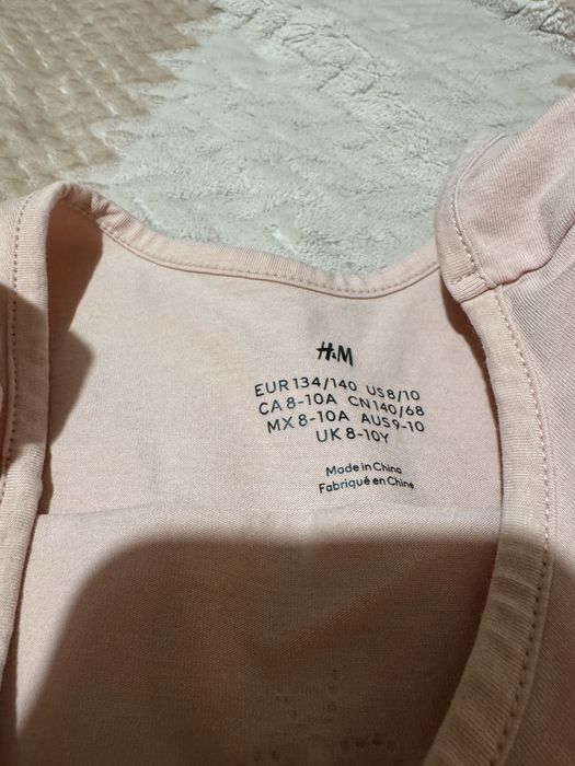 Рокля 134 140 H&M - момиче - светлорозова