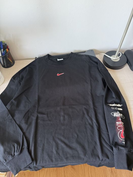 NIKE Bluza W Nsw Ls Bf Print Sw