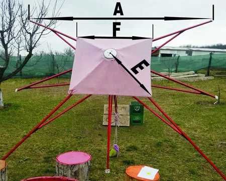 Prelata,calota,capison,husa pentru umbrela mare 3,5m DOAR PATRATA!