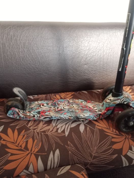 Ролери  MONI бяло с розово и тротинетка