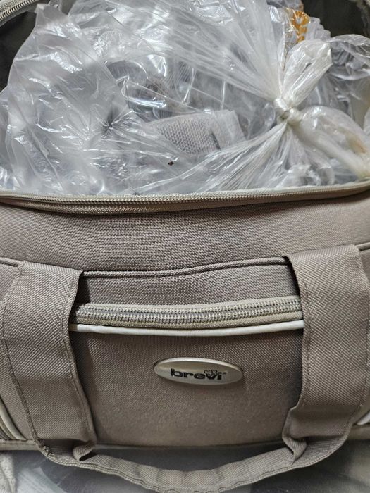 Carucior gemeni 3 în 1 ,marca Brevi.