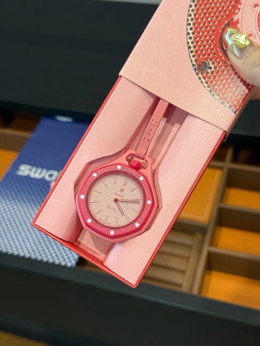 Ceas AP X SWATCH Royal Pop Roz Premium | bratara cadou