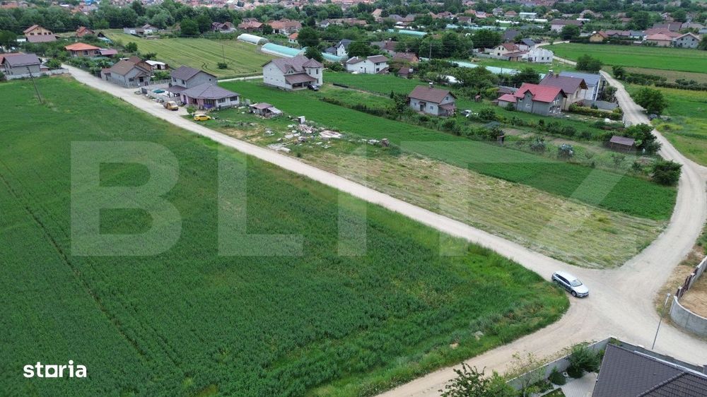 Teren intravilan 1500 mp, 2 fronturi, utilitati, zona Barabant