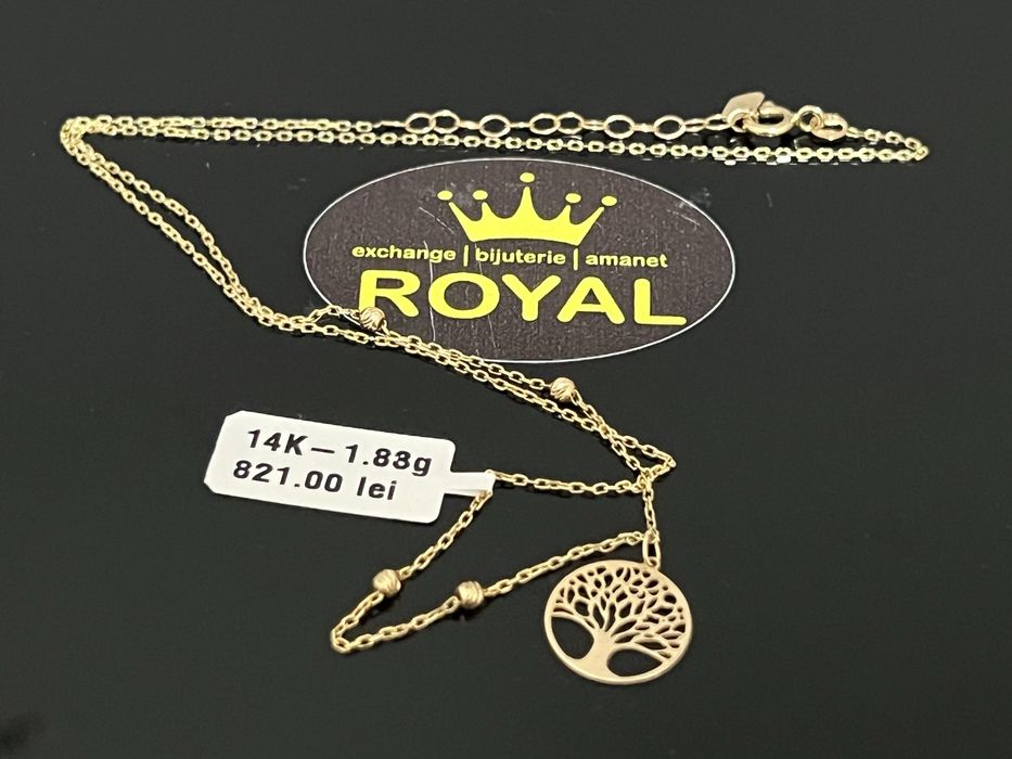 Bijuteria Royal CB : Lant pomul vietii aur 14k 585   1,83 gr