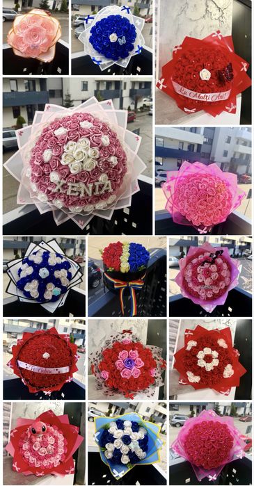 Flori din sapun sau satin /Buchete / Aranjament dulce