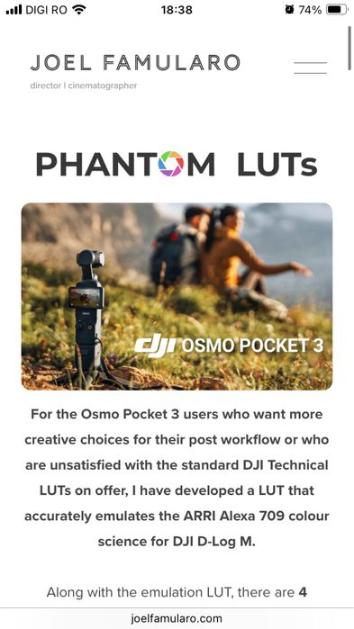 Dji Osmo Pocket 3 - Stare  Buna - Accesorii