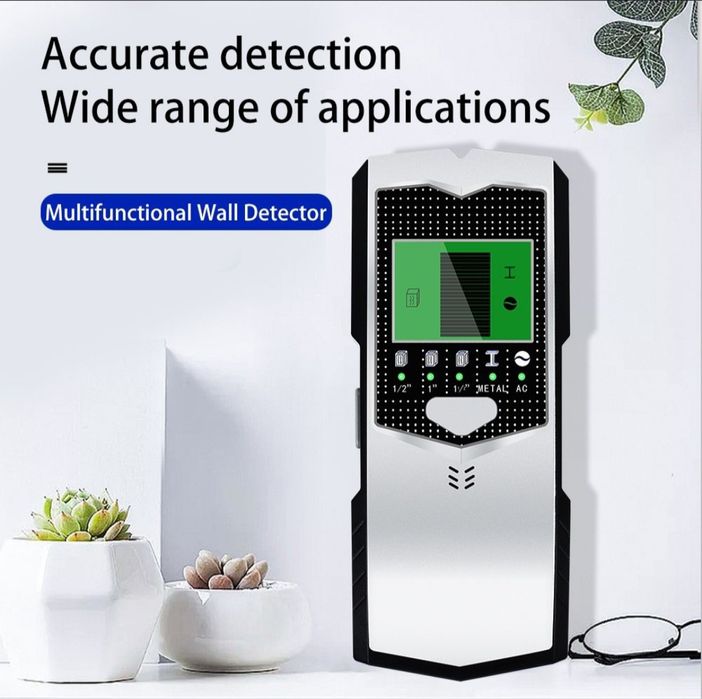 Промоция 50% Детектор за ел. кабели 5 в 1, скенер за стени, локатор за