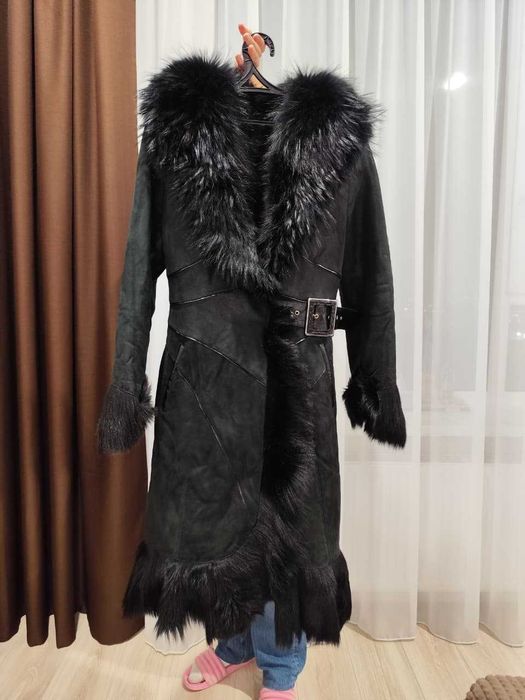 Дубленка турецкая черная