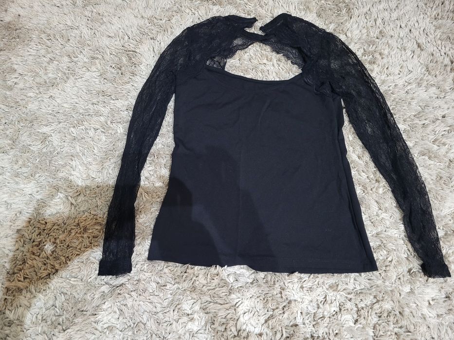 Черна елегантна блуза размер М
