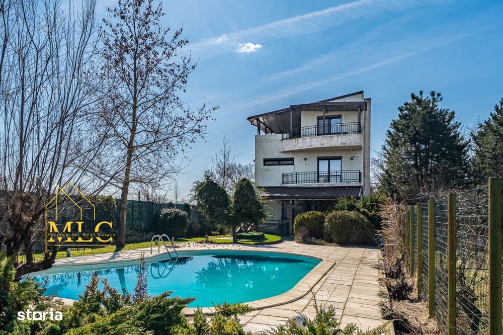 Vila spectaculoasa cu deschidere la lac Snagov | Piscina | Teren tenis