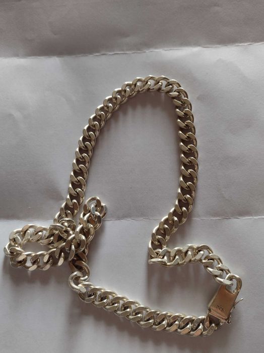 Lant cuban argint 925 de 1 cm si 87 grame