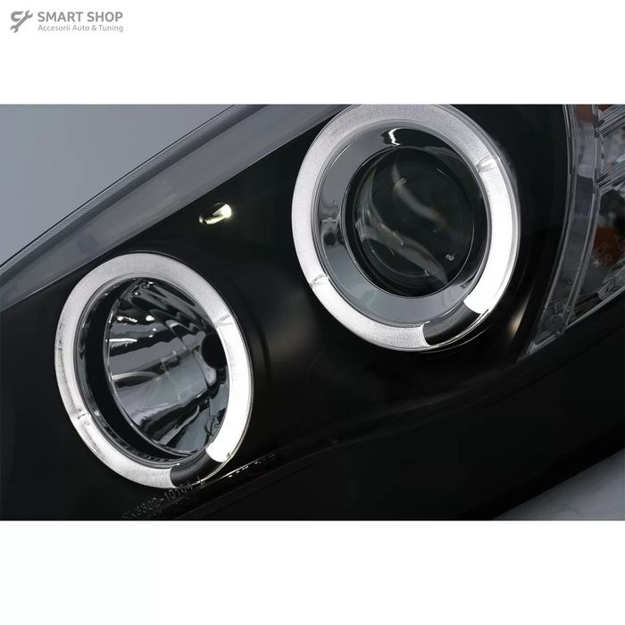 Faruri Angel Eyes BMW Seria 1 E81 E82 E87 E88 (2004-2011) Negru