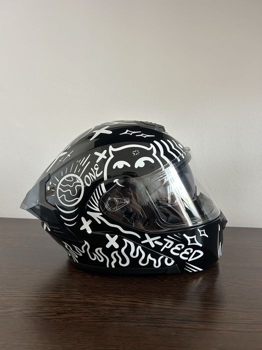 Casca moto flip-up cu ochelari de soare