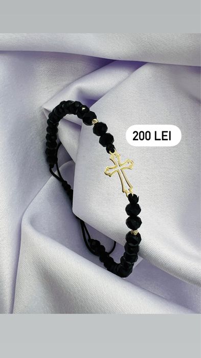 Bratari cu snur si elemente din aur 14k