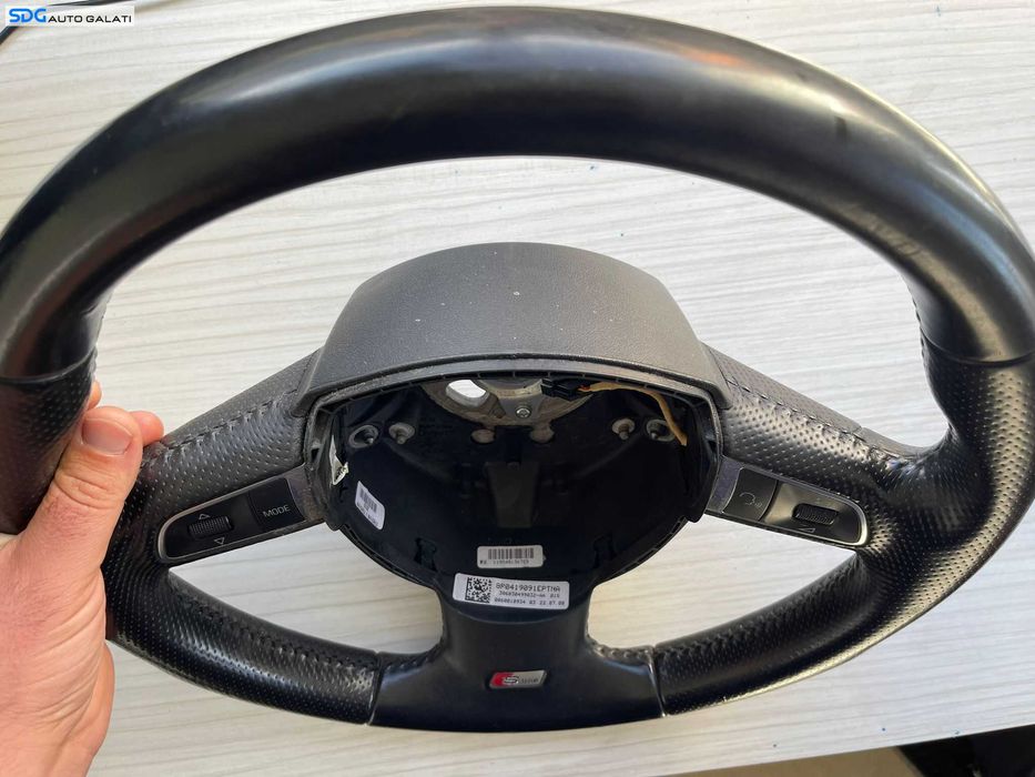 Volan Piele Perforata 3 Spite FARA Airbag cu Comenzi S-Line Sline Audi A3 8P 2004 - 2013 Cod 8P0419091EP [B3447]