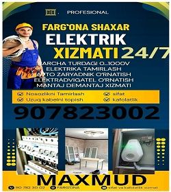 Avto zaryadnik oʻrnatish.Fargona.