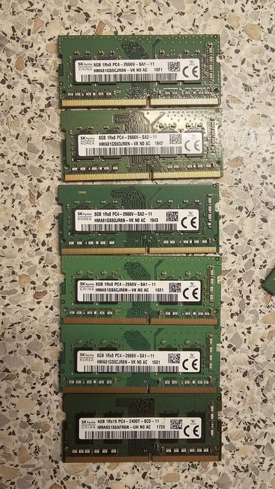 Lot Ram 8gb ddr4 laptop pc4