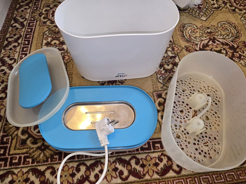 Sterilizator electric Philips Avent 3-în-1 cu abur – Distruge 99.9% bacterii / Stare impecabilă (cu cutie)