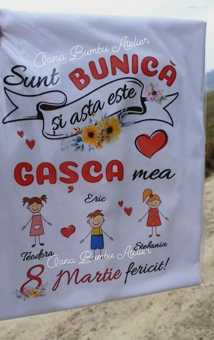 Tricouri copii si adulti cu nume si desene