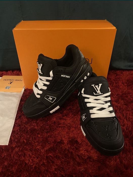 Adidași Sneakersi Louis Vuitton Black & White Skate Trainer