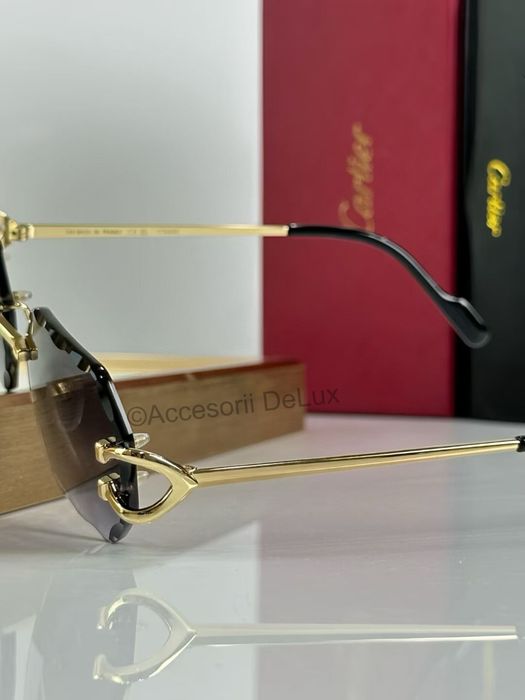 Ochelari de Soare Cartier Premiere  CT0333S Noi Full Box Verificare Colet Gold