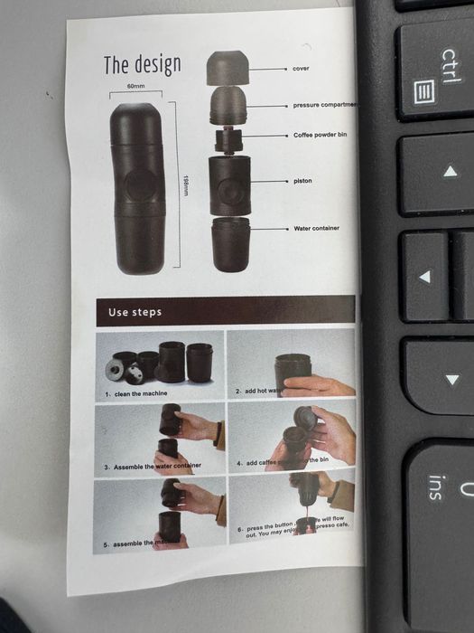 Ръчна прес машинка за кафе еспресо