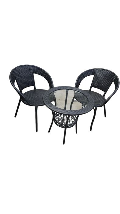 Градински ратанов комплект 2 стола и маса