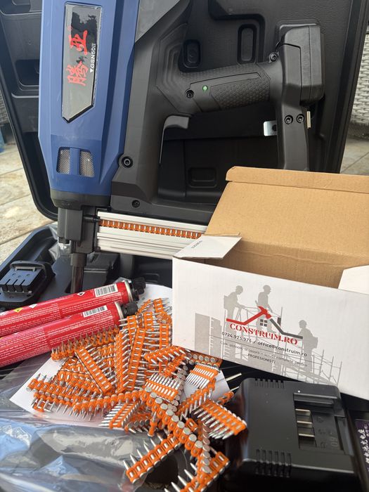 Pistol cuie beton NOU cu 5000 de cuie si gazul aferent