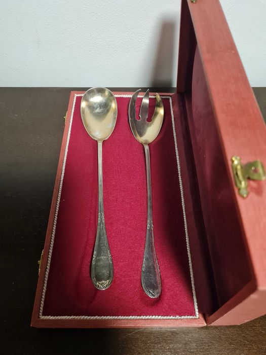 Комплект за сервиране на салата, сребро 800, 165 гр.